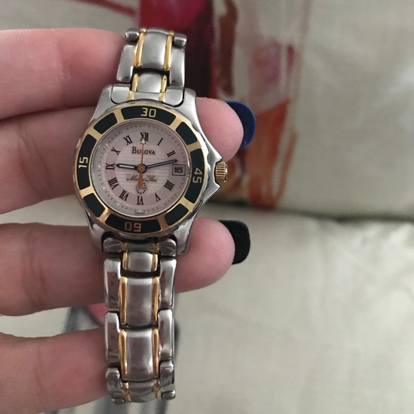 BULOVA Women’s Two-Tone Watch blue-dial - Picture 1 of 2